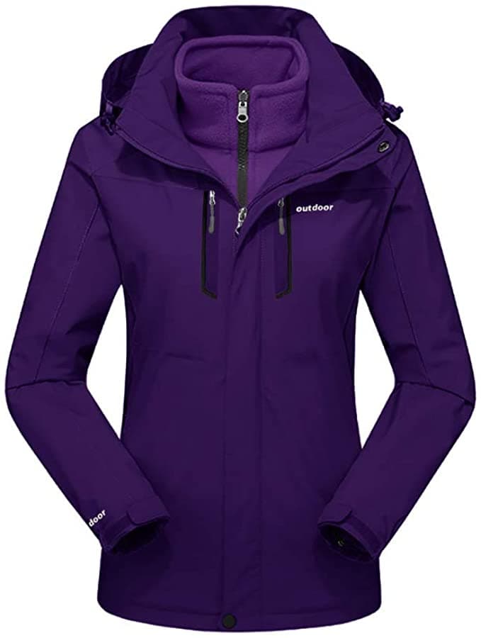 photo de BIYLACLESEN Women's 3-in-1 Snowboard Jacket Winter Coats