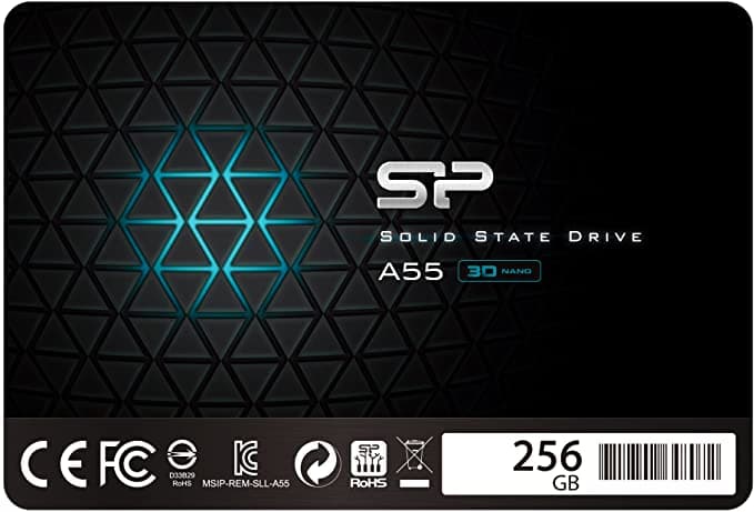 photo de Silicon Power 256GB SSD 3D NAND A55 SLC Cache Performance Boost SATA III 2.5